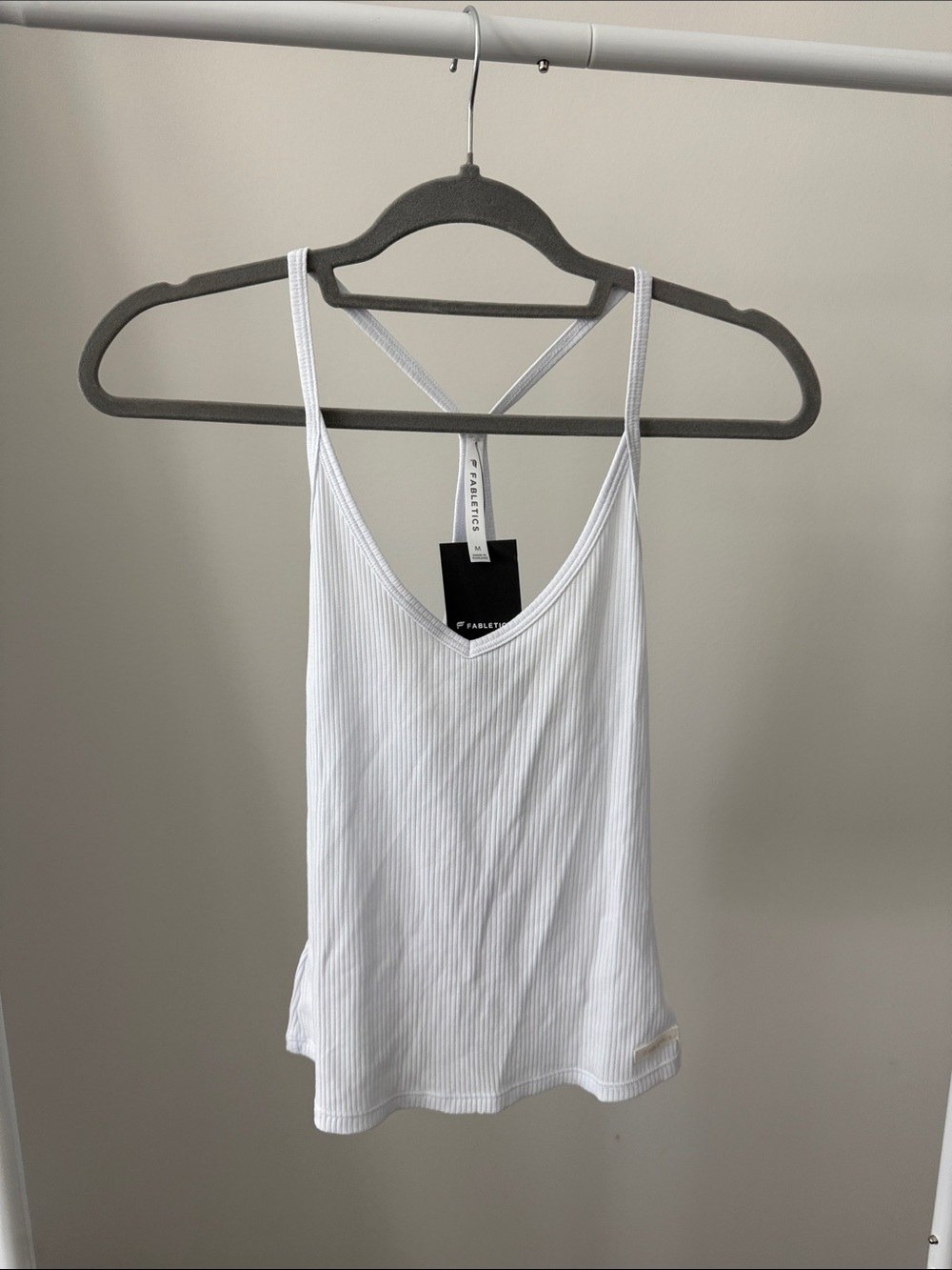 Fabletics White Ribbed Tank